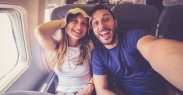 Couple on a plane